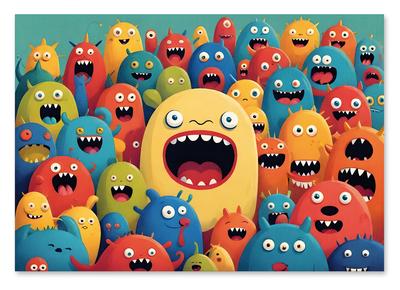 Pôster monstros pôster para criança