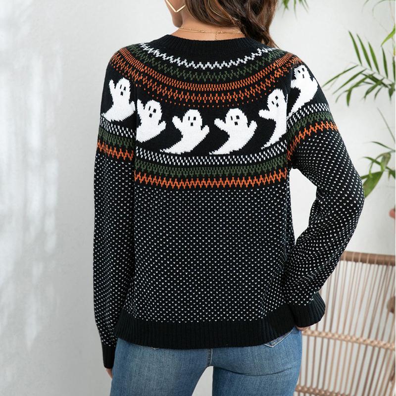 Women's Polka Dot Knit Cardigan Retro Vintage Style Oversized Long Sleeve Open Front Sweater