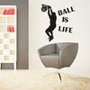 Wall Sticker Ball Is Life Sport Playing Basketball Mural Decor Waterproof Decal