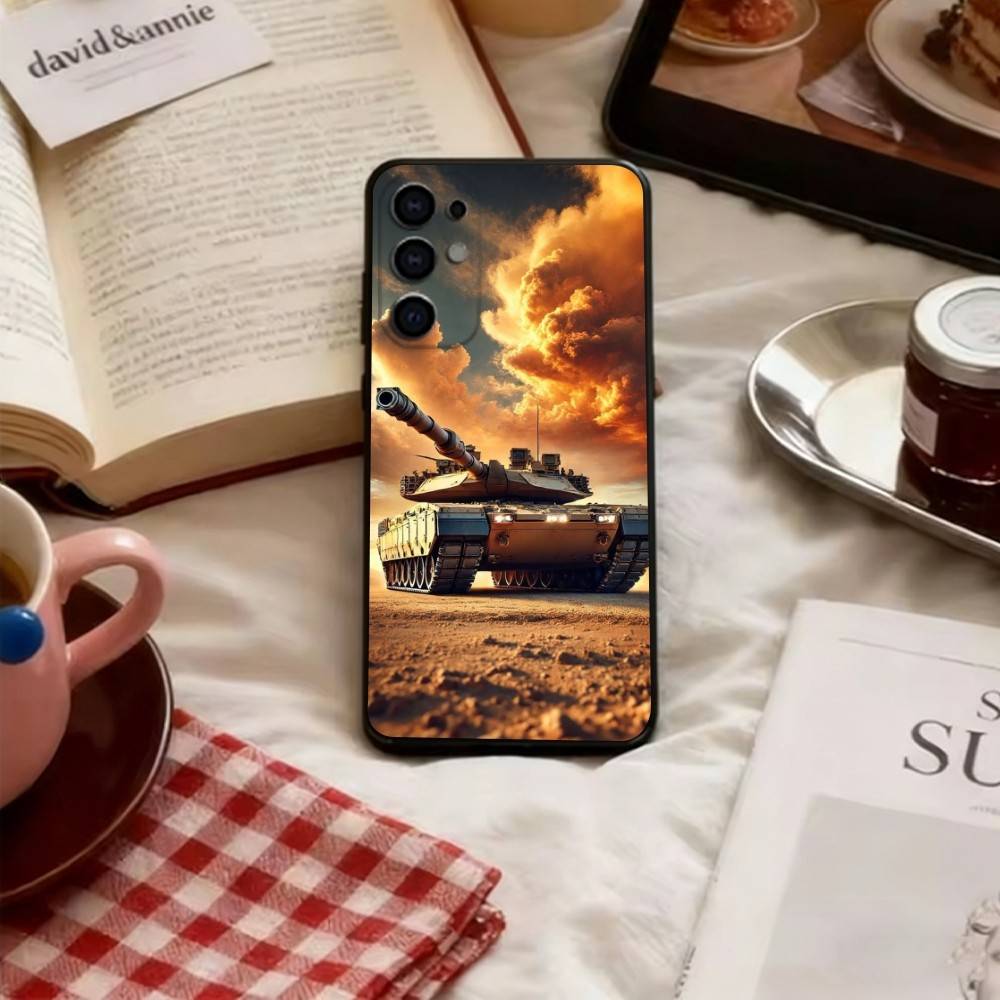 Heavy tank Phone Case For Samsung S25,S24,S21,S22,S23,S30,Ultra,S20,Plus,Fe,Lite,Note,10,Soft Black Cover
