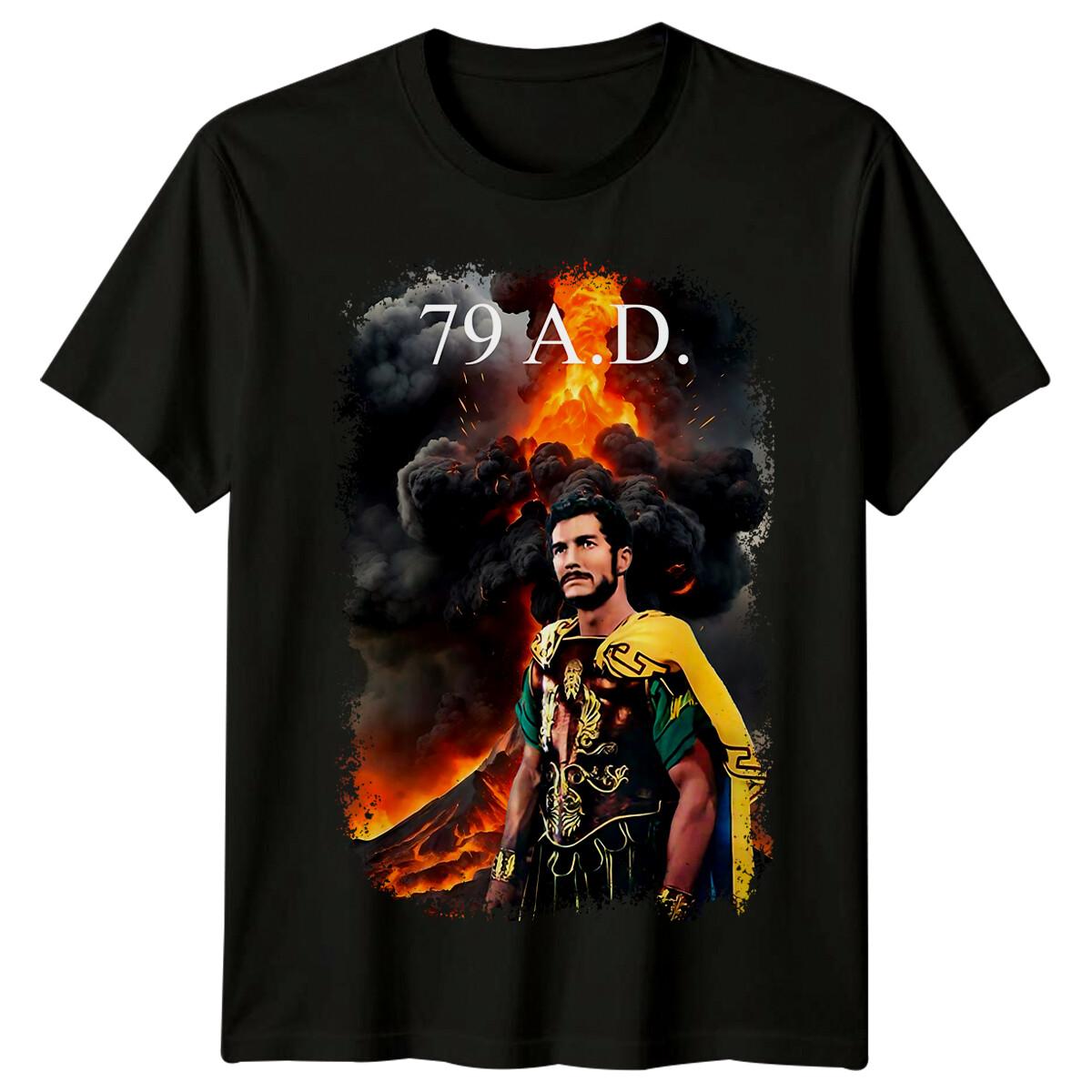 79 A.D. (1962) Movie Poster Inspired 100% Cotton T-shirt Mens Tees Top Retro 80s Tee S