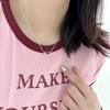 Wind Smile Colorful Dripping Trapezoidal Smiley Face Pendant Necklace Female Sweet Versatile Collarbone Chain