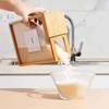 1/2pcs Creative Bamboo Grain Storage Box Kitchen Wooden Sliding Cover Rice Dispenser Household Food Pantry Organizer
