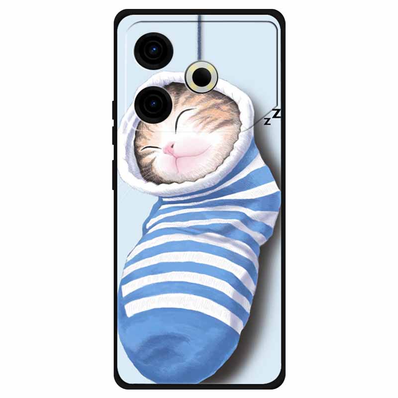 For Tecno Pova 6 Neo Case Silicone Soft Flower Space Fashion Cover For Tecno Phantom X2 Pro Cases Landscape Paint Covers Cute