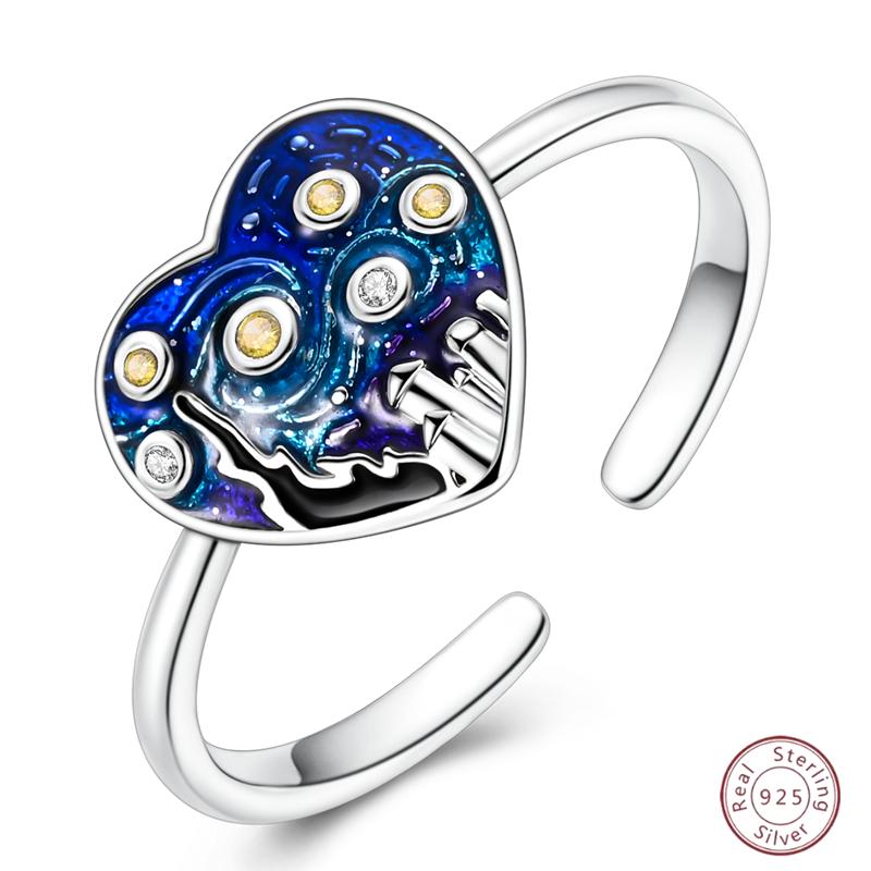 New 925 Silver Open Ring Hollow Rose Infinite Love Simple Ring Women Wedding Engagement Party Jewelry Gift