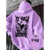 Men's Autumn and Winter Fashionable Printed Hooded Sweatshirt with Letter Patterns Printed on Both Sides, Casual Hooded Sweatshirt