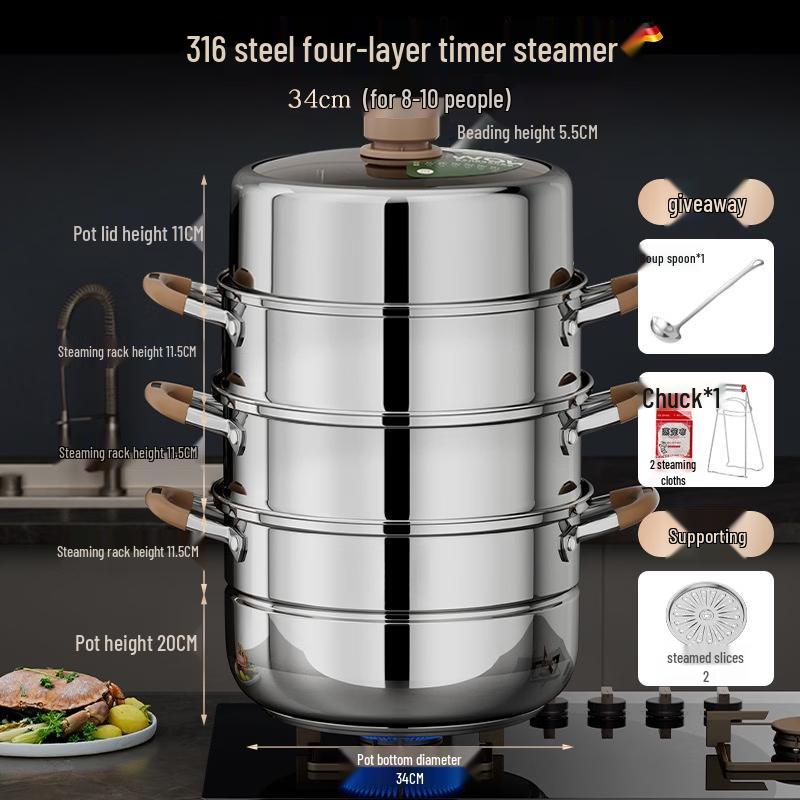 Pupan 316 Stainless Steel Steamer Pot