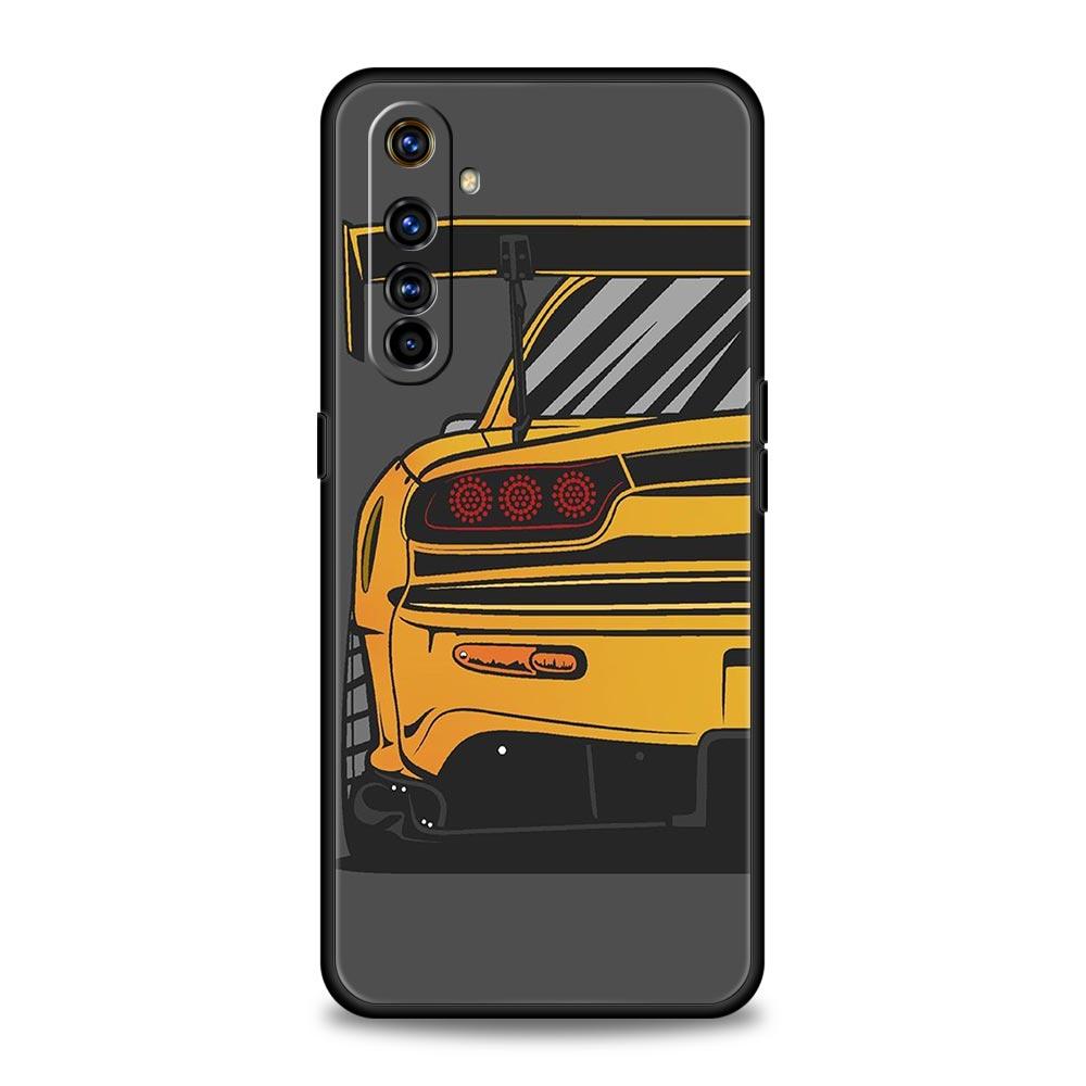 Japan JDM Sports Car For Realme GT Neo 2 3 3T Phone Case For Realme 10 9 8 5G 7 6 GT2 Pro Plus 9i 8i C21 C11 C25 C35 Soft Cover