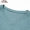 Men's Solid Color V-Neck Long Sleeve T-Shirt