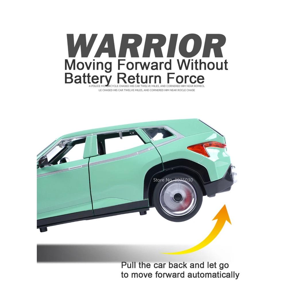 1/24 Scale BMW XM SUV Alloy Diecast Car Model Toy Simulation Off-Road Vehicles with Sound Light Spray Collection Toys for Kids Gifts