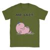 Mr Men Little Miss Mr Pigro T-shirt Uomo 100% Cotone Top Camicie Casual Girocollo Manica Corta