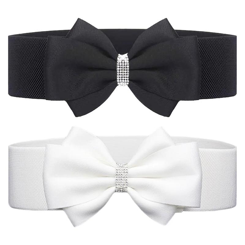 Ceinture Élastique à Nœud pour Femmes Large Ceintures Stretch Dames Large Ceinture de Fête de Mariage pour Robe Jeans