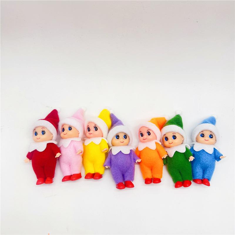 Christmas Mini Baby Elf Dolls Todder Elves Shining Kindness Craft Toddler Doll Toy Shelf Decoration Tiny Gift For Girls Kids