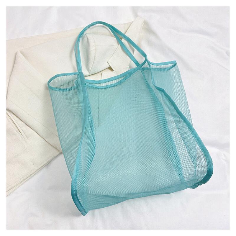 Versatile Transparent Mesh Beach & Shopping Tote Bag
