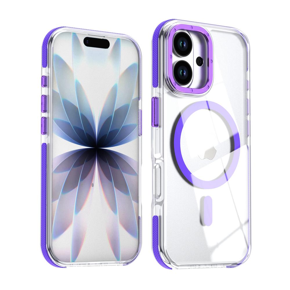 KEYSION HD Transparent Magnetic Case for MagSafe for iPhone 17 Pro Max Wireless Charging Shockproof Phone Cover for iPhone17 Air