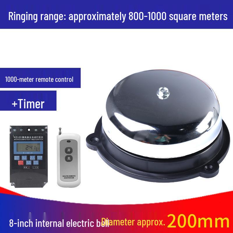 Sparkless Indoor/Outdoor Remote-Controlled Timed Electric Bell