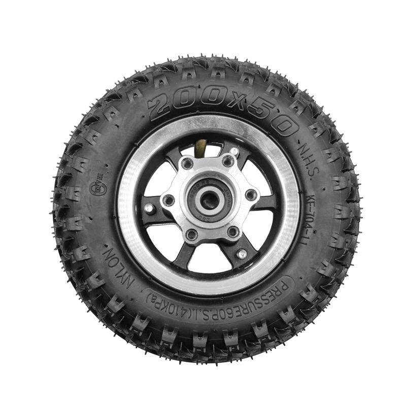 8 inch Pneumatic Wheel 200x50 Tire Inner Tube With 6 Holes Alloy Hub 10mm Bearing Diameter for Electric Scooter E-bike Parts