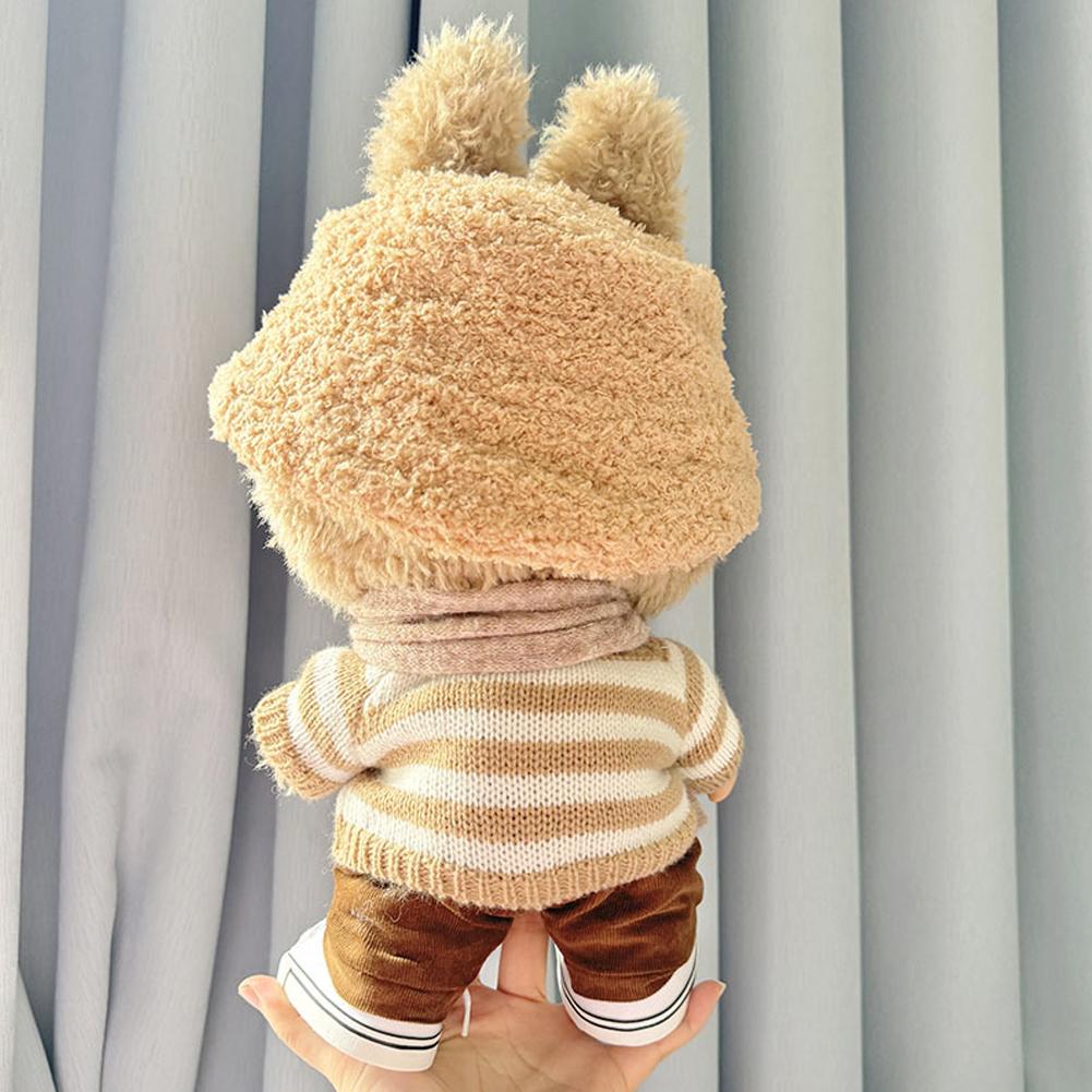 For 38cm Labubu Doll Clothes Fashion Clothes Hoodies Doll Clothes Color Match Hoodies Dolls Accessories Cute Decoration Little Cloths