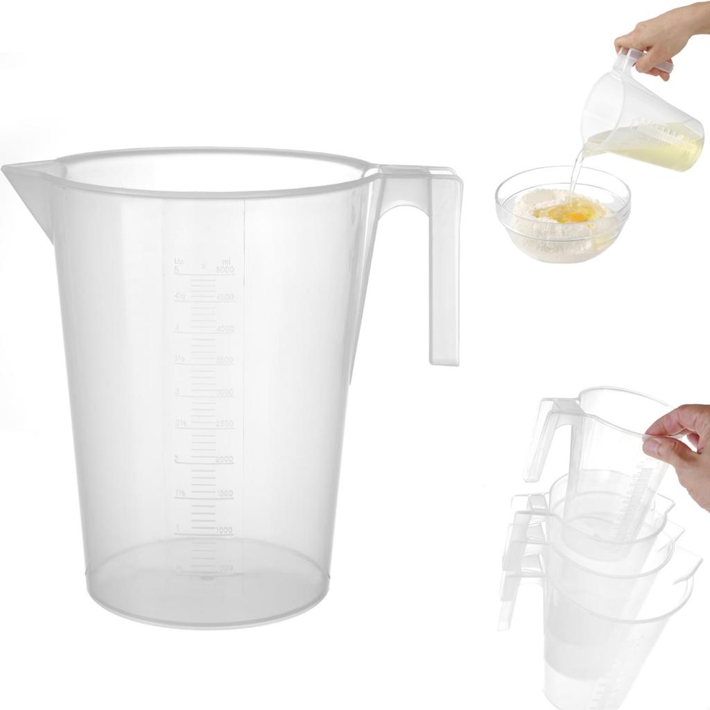 Kitchen measuring jug with polypropylene measuring cup, stackable, 5L, HENDI 567852