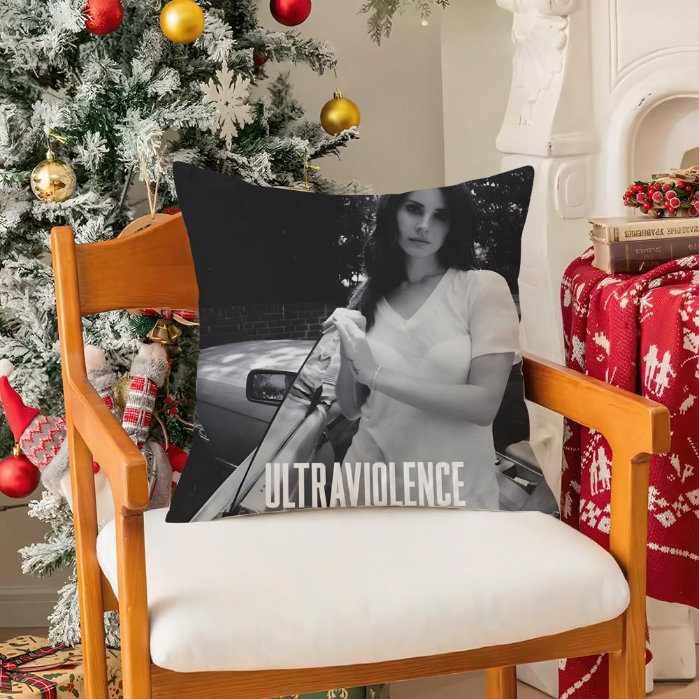 Singer Music Lana Del Rey-R Pillow Case Silky Short Plush With Invisible Zipper Dustproof Sofa Cushion Cover For Home Decor