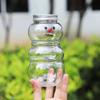 WTEMPO Snowman Mini Gift Jars with Lids Transparent Portable Christmas Party and Event Small Gifts Containers Creative DIY Plastic Empty Bottles