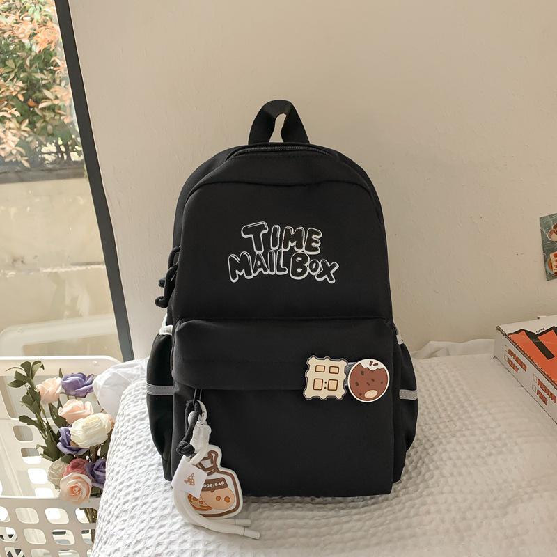 

Модный рюкзак для поездок на работу в корейском стиле: Большая вместимость, модный, универсальный для студентов и путешествий. чёрный