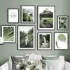 Green Mountain Waterfall Forest Leaves Landscape Posters And Prints Wall Art Canvas Painting Pictures For Living Room Home Decor