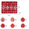12PCS High-quality Plastic Christmas Ball Set 6CM 6 Colors Xmas Ornament Ball Suspensable Xmas Baubles Showcase