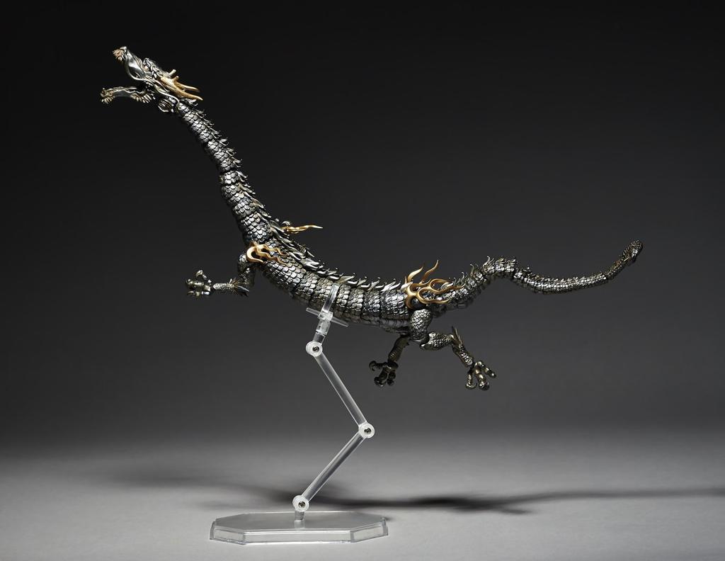 Kaiyodo Takeya Style Free-Standing Figurine Dragon, Iron Rust Tone, Non-Scale ABS & PVC, Painted Movable Figure KT-003