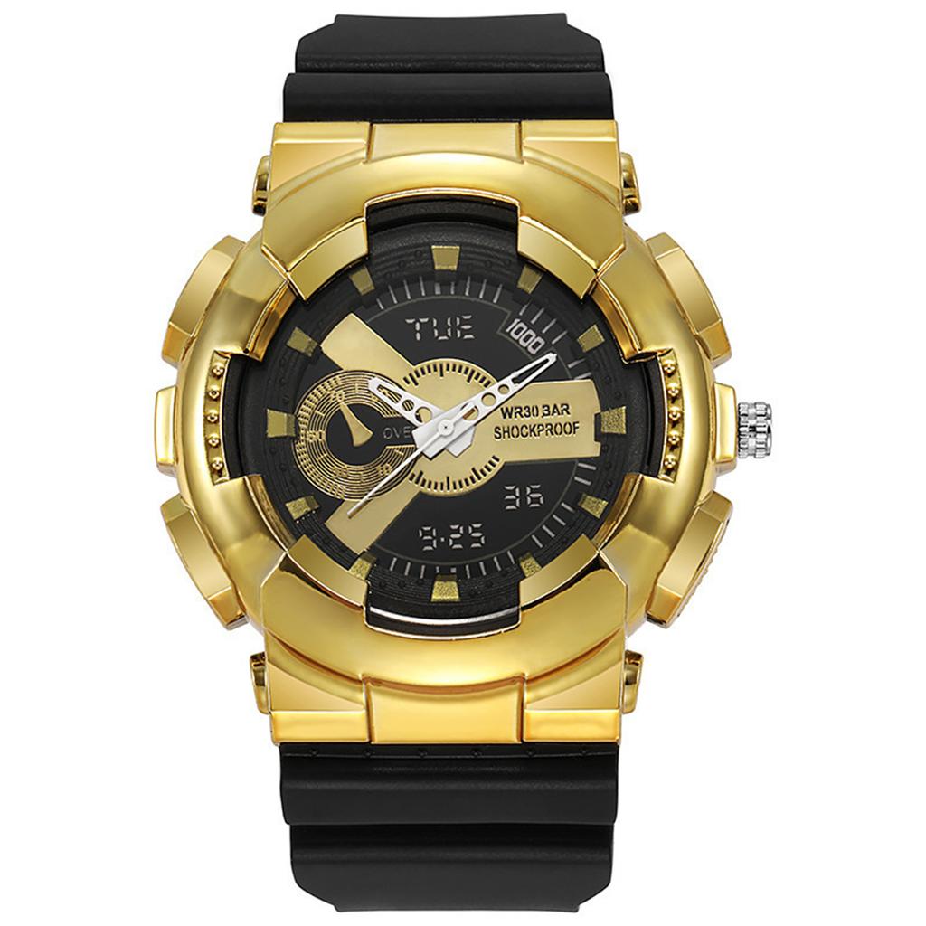 Relógio despertador masculino à prova d'água e luminoso para corrida