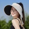 Shawl Vinyl Sunscreen Sun Hat Women's Large Brim Cover Full Face Ice Silk Empty Top Hat Outdoor Cycling Sunscreen Sun Hat