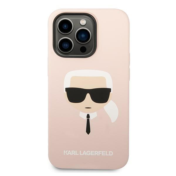 Karl Lagerfeld KLHMP14LSLKHLP iPhone 14 Pro 6.1" hardcase light pink/light pink Silicone Karl`s Head Magsafe