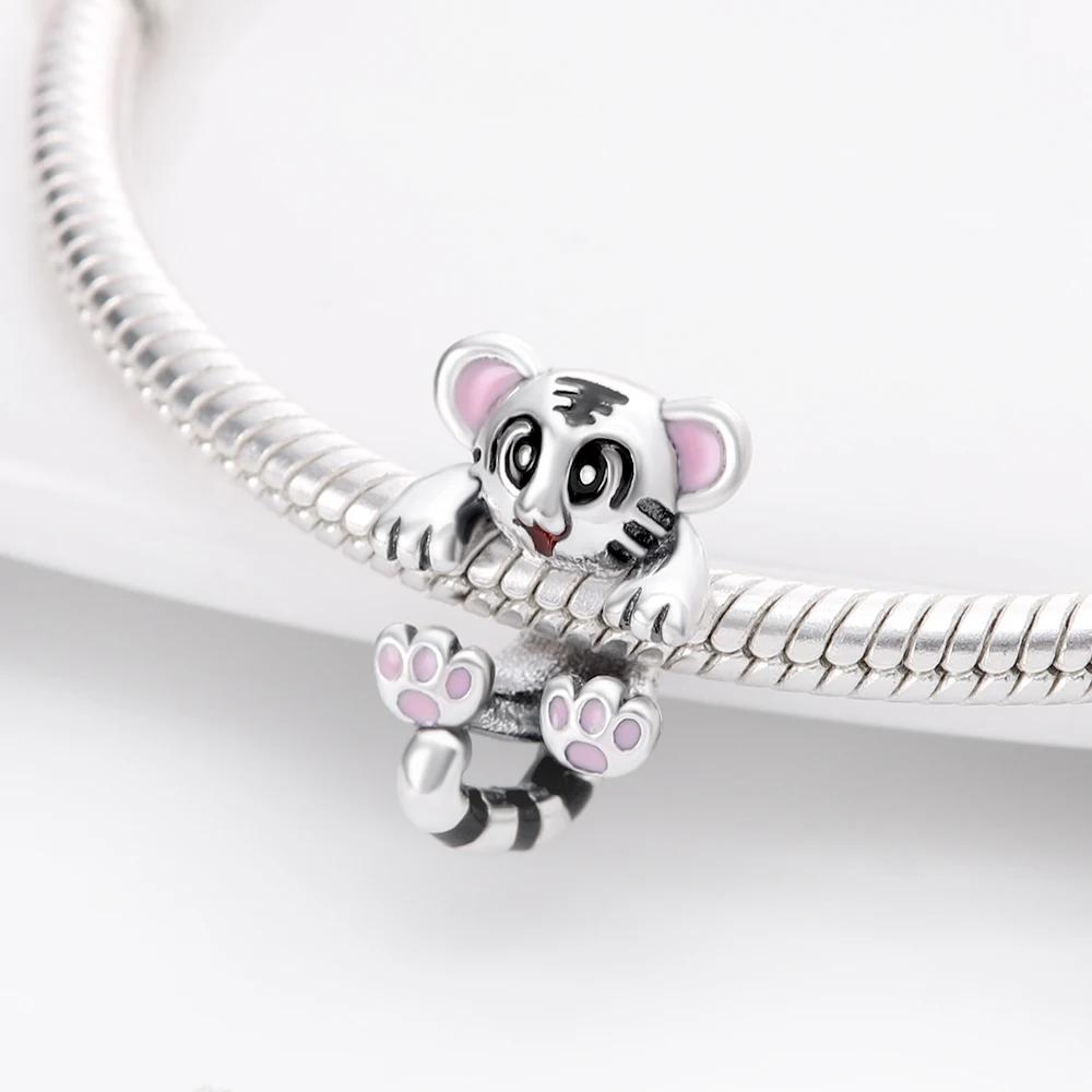 Original Charms Copper Plated Tiger Animal Beads Beads Fit Bracelet Women Jewelry Making Diy Gift