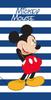 Ręcznik Plażowy 70X140 Myszka Miki Mickey Mouse Pasy Granatowy Biały Faro 23