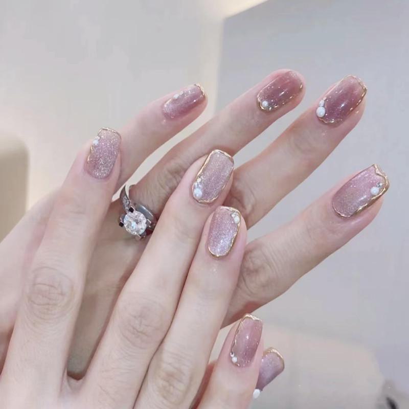 B640 Magic Mirror Ice Grape Nail Art Crystal Powder & Patches