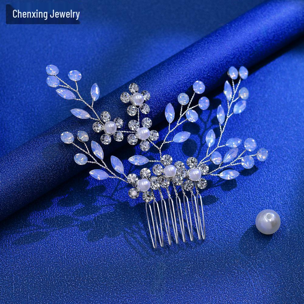

Chenxing Pearl Woven Bridal Hair Comb Headpiece Updo Styling Accessory CP293