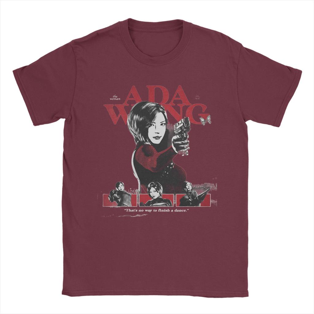 Biohazard Game Ada Wong Unisex T Shirts Novelty Tees Short Sleeve Crew Neck TShirts 100 Cotton Plus Size Clothes