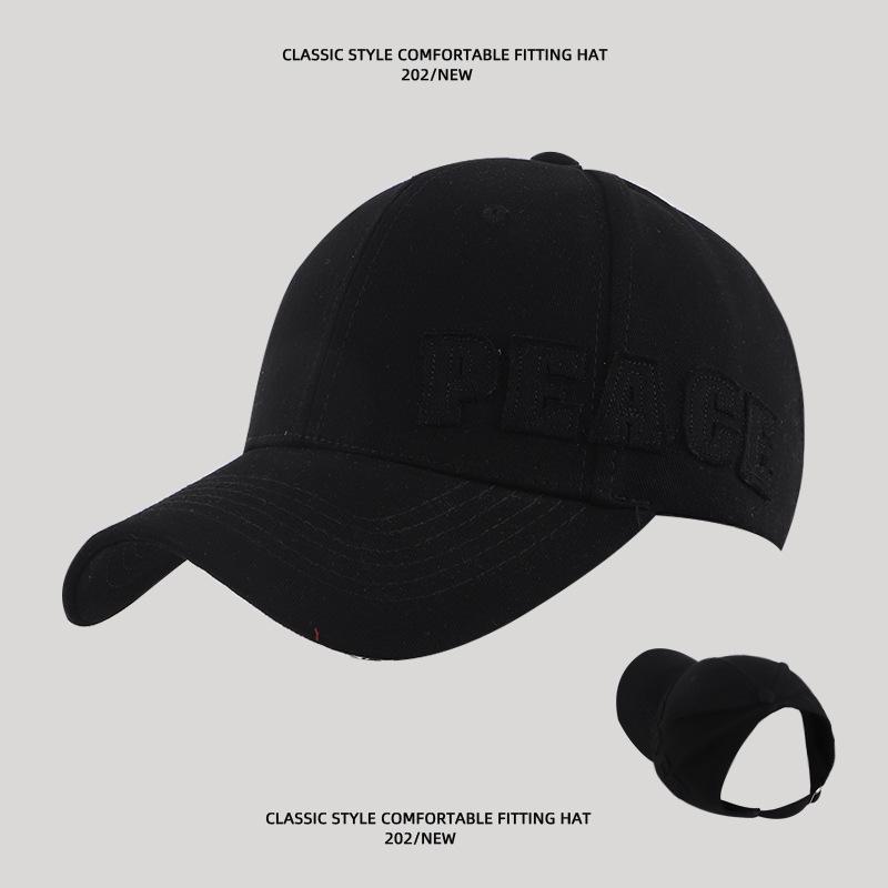 

Ladies Big Head Circumference Can Be Tied High Ponytail Baseball Cap with An Empty Top Women s Sunshade Breathable Duckbill Cap чёрный