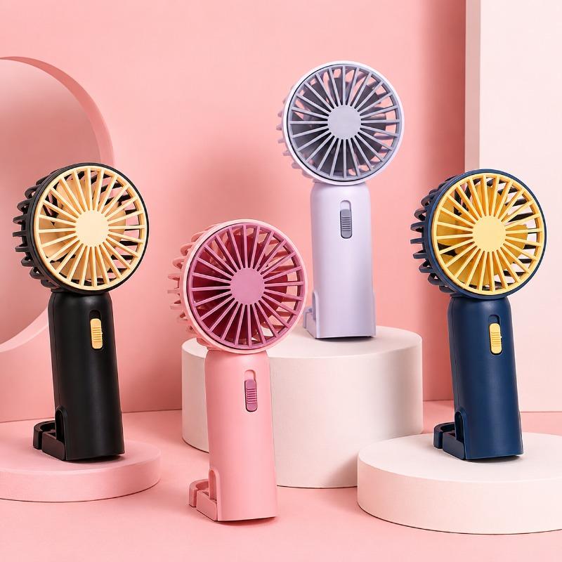 The New Mini Handheld Fan Folding Desktop Fan USB Portable Mini Portable Fan Is Suitable for Outdoor Office Dormitory Camping