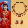Exotic Headbands Ethnic Style Forehead Chain Earring Beads Tassels Headbands  for Children