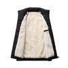 Chaleco cálido con forro polar de invierno para hombre, cuello levantado, bolsillos con cremallera, chaqueta sin mangas, chaleco térmico delgado, abrigo grueso