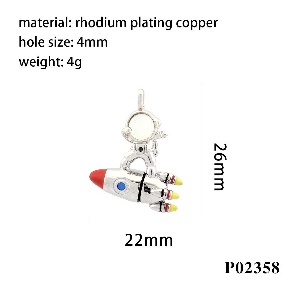 New Astronaut Crystal Pendant Necklace - Niche Cartoon Design, DIY Drop Oil Jewelry Accessories