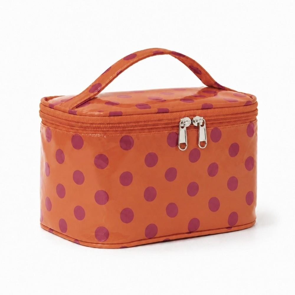 Polka Dot Cosmetic Bag PVC Make Up Organizer Polka Dot PVC Makeup Bag Business Trip