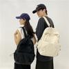 Schoolbag Korean Version Solid Color Simple Backpack Large Capacity Lightweight Student Schoolbag Computer Bag Leisure Travel Commuter Small Backpack