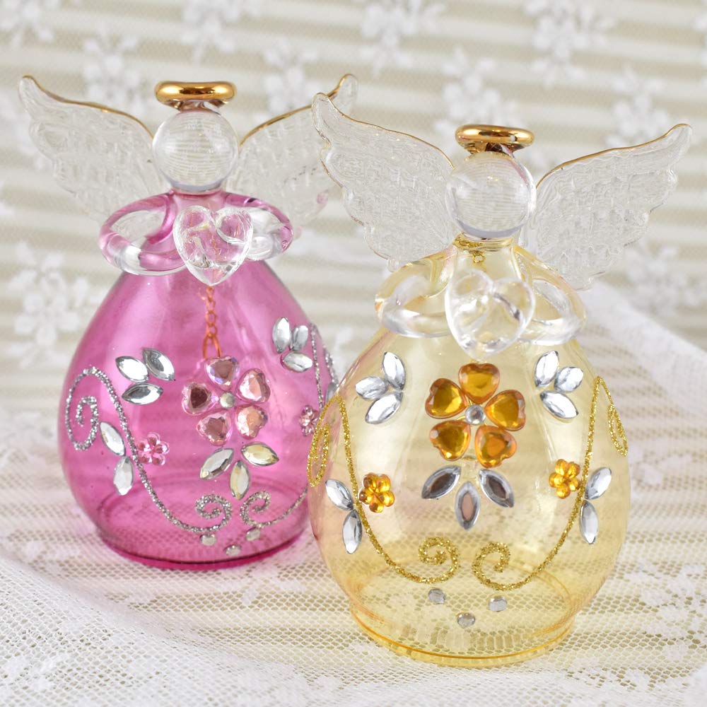 Four Cart Cute Handmade Glass Printemps [Angel Bell] x 6-Piece Set