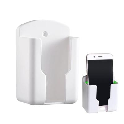 Multifunction Wall Mount Remote Control Holder Box Organizer Container No Drilling Adhesive Mobile Phone Plug Charging Holder
