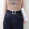 Womens Vintage Suede Brown Belt With Zinc Alloy Buckle 3.2cm Wide Adjustable Skirts Jeans Fashionable Everyday Accessory