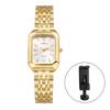 JEWELRYWE Women's Gold Analog Watch Waterproof Fashion Quartz Leisure Business Accessory Gift for Her