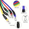 11Pcs Tpe Resistance Bands Set With Door Anchor Handles Carry Bag Legs Ankle Straps For Workout