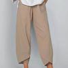 Men's Cotton Linen Loose Drawstring 7-Point Shorts